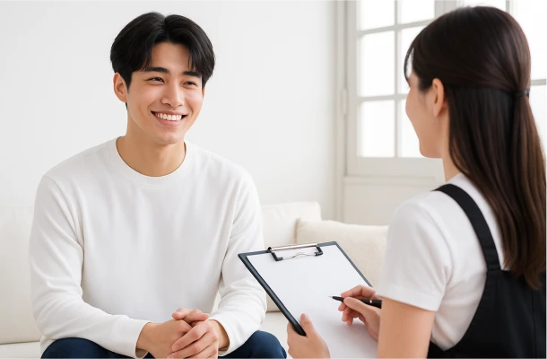 カウンセリングを受けている様子