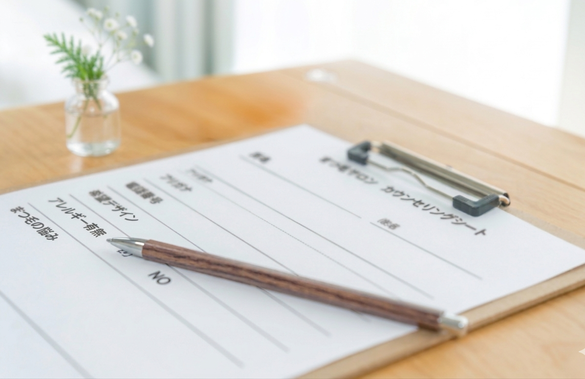 ご来店・カウンセリングシート記入