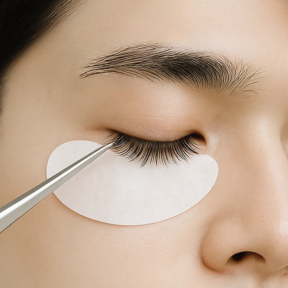 まつ毛パーマ施術の様子