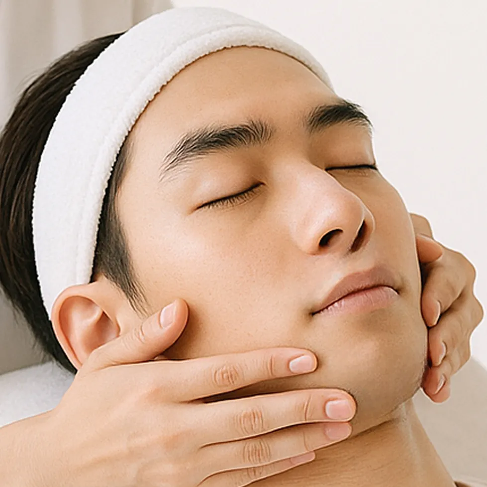 フェイシャルケア施術の様子