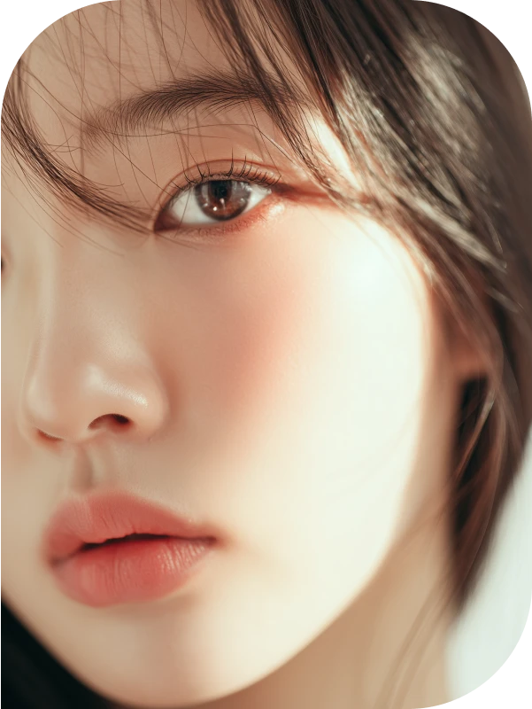 B<AFTER SALON のフリーハンド技術による、一人ひとりの骨格に合わせた眉毛デザインの仕上がり