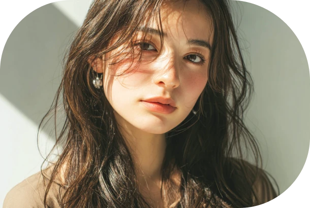 B<AFTER SALON 施術の流れ01：丁寧なカウンセリングと眉診断のイメージ